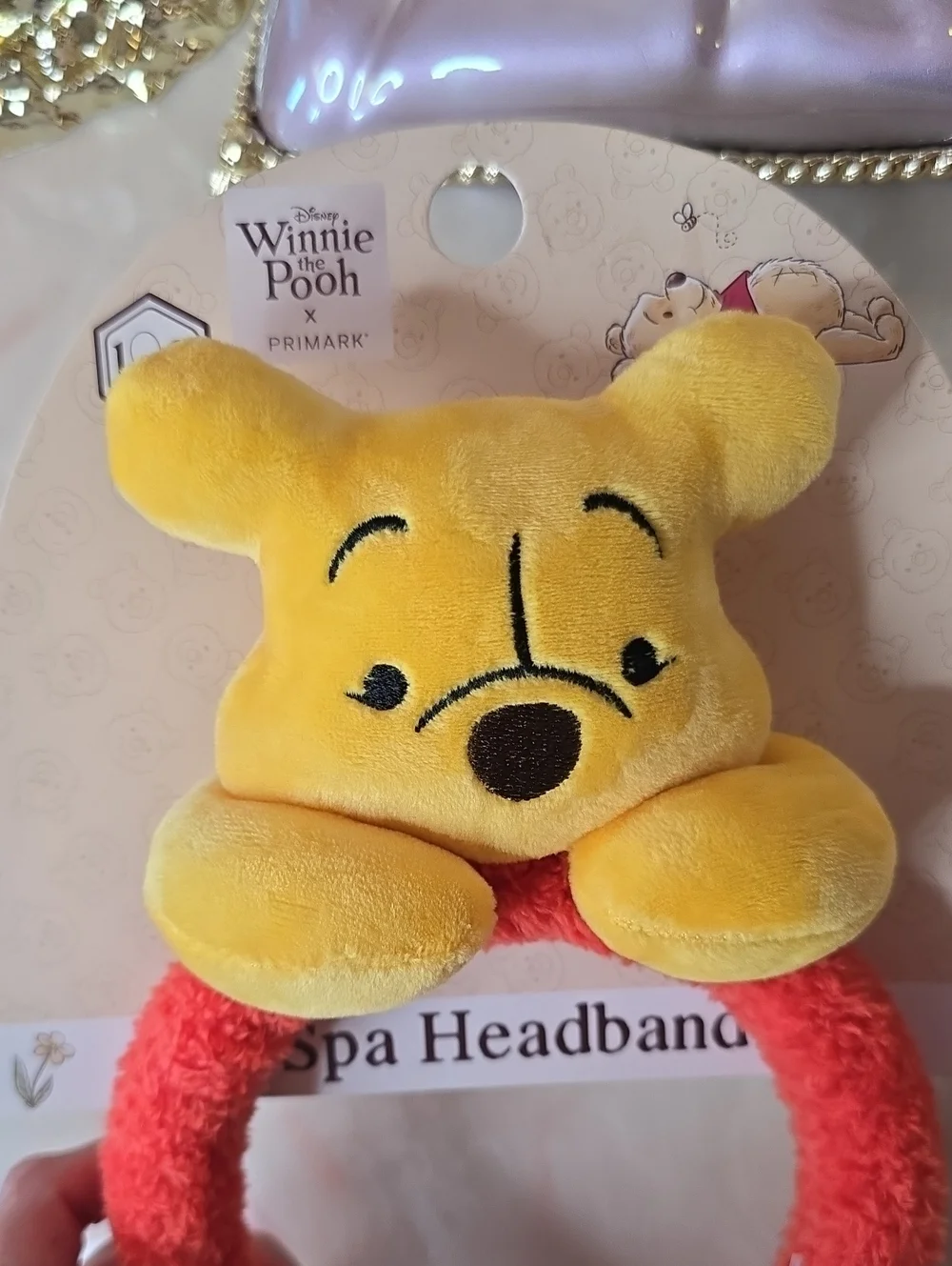 NWT Primark X Disney Winnie The Pooh Spa Headband One Size Red & Yellow